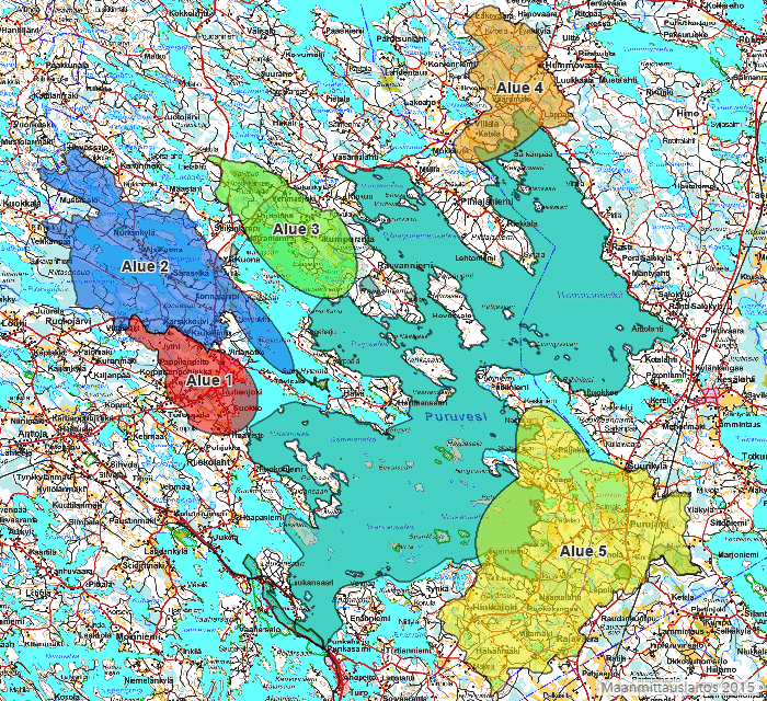 FRESHABIT Puruvesi, kohdealueet