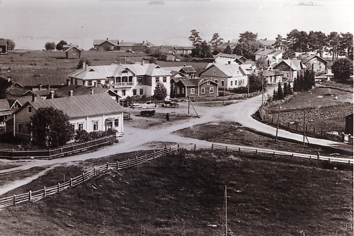 Kerimäen kirkonkylän rantaa 1930-luvulta