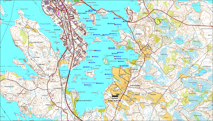 Koekalastusverkkojen sijainnit